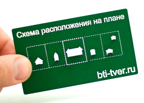 Оригинальная визитка «Схема расположения земельного участка на кадастровом плане территории»